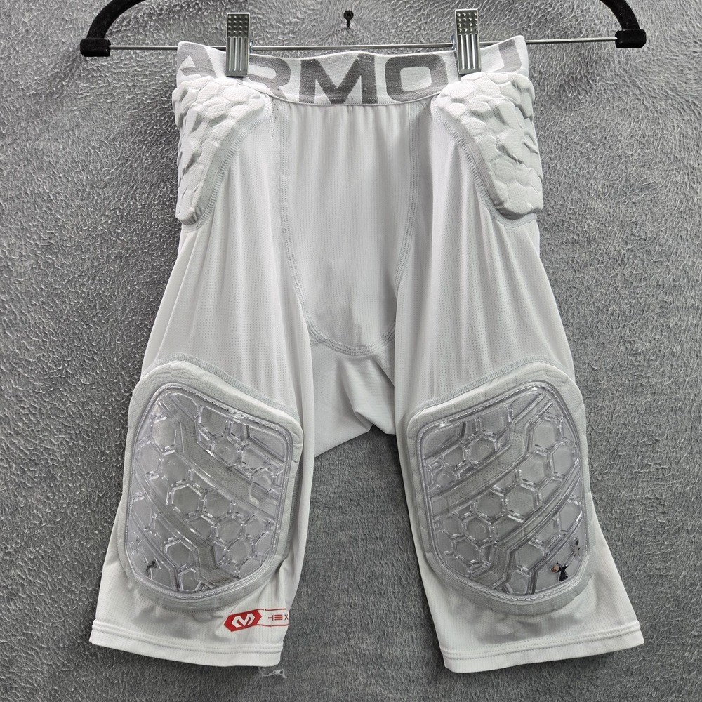 Under Armour Boy Shorts YXL White Gameday Football Heatgear 5 Padded